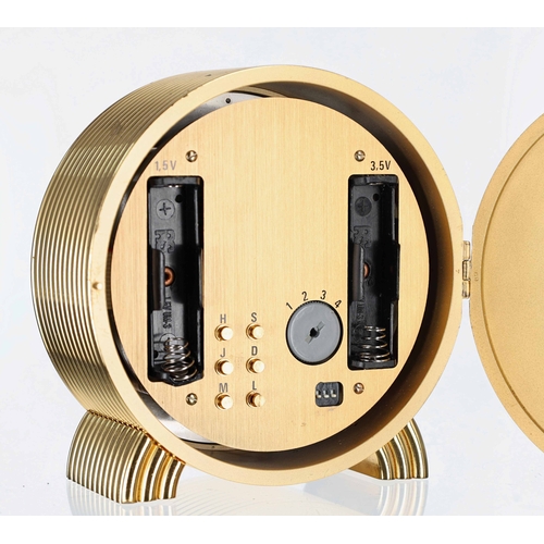 1157 - IMHOF perpetual calendar desk timepiece retailed by Garrard, the 4