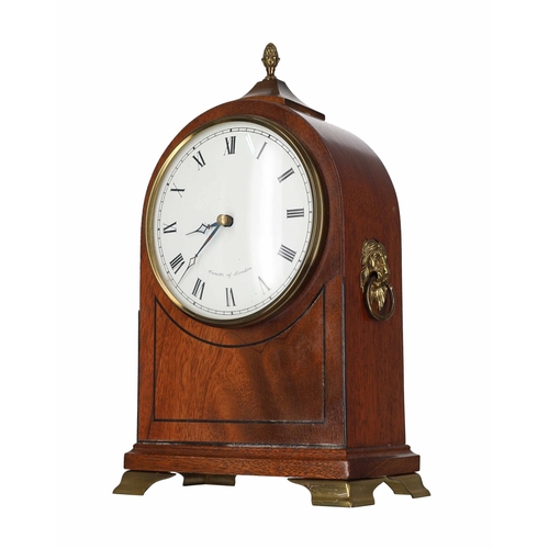 1213 - Regency style mahogany mantel clock timepiece, the 4.5