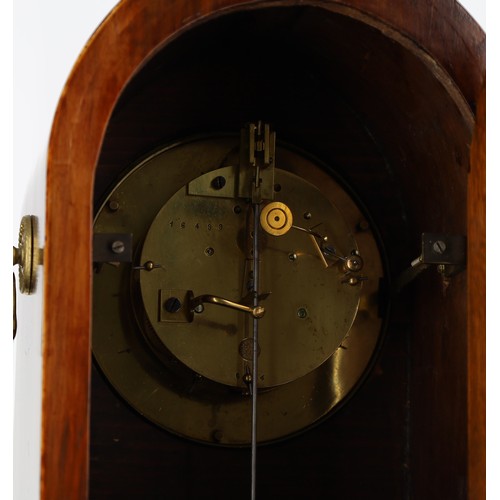 1232 - Early 20th century mahogany mantel clock, the 5.5