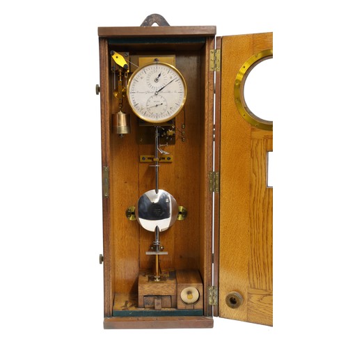 1240 - Rare Strasser & Rohde German copper-plated geodetic field regulator with half-seconds pendulum a... 