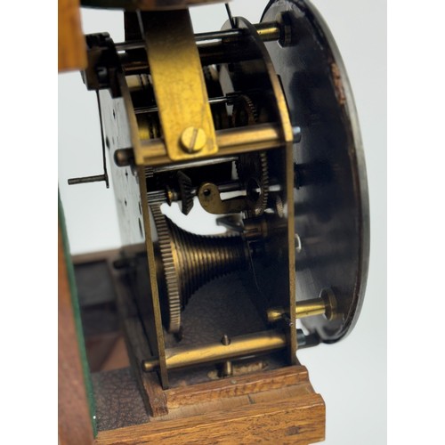 1247 - Oak single fusee wall clock, the 5.5