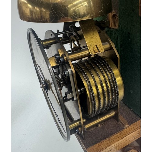 1247 - Oak single fusee wall clock, the 5.5