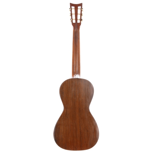 2269 - 19th century French guitar by Guiot guitar; Back and sides: rosewood, various well repaired cracks; ... 