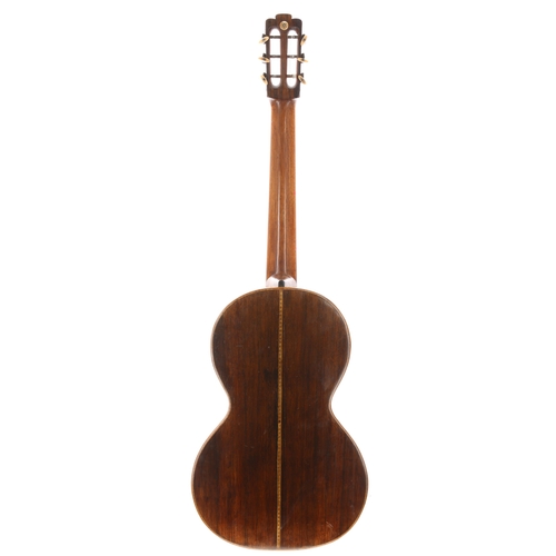 2270 - 19th century German guitar, Markneukirchen, circa 1860; Back and sides: rosewood, slight parting to ... 
