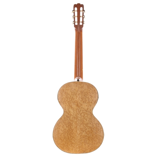 2271 - 19th century Jerome Thibouville-Lamy guitar, made in France; Back and sides: birds eye maple, bindin... 
