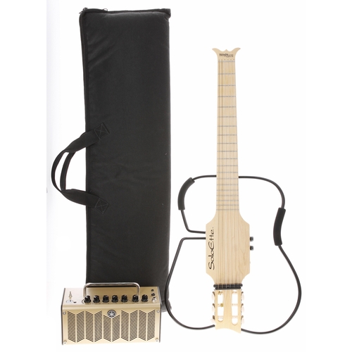 2274 - Wright Guitars Soloette nylon string skeleton travel guitar, with original gig bag; together with Ya... 