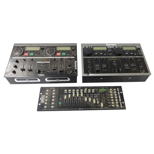 Numark CD Mix 1 dual CD drive and fader; together with a Chauvet DMX-40 ...