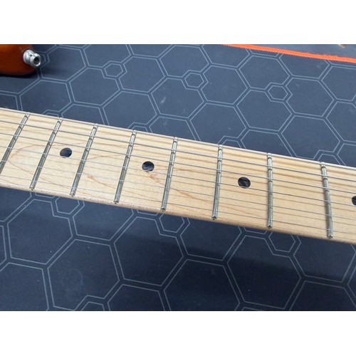 1 - 2018 Fender American Elite Stratocaster electric guitar, made in USA; Body: tobacco sunburst finishe... 