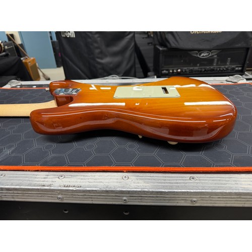 1 - 2018 Fender American Elite Stratocaster electric guitar, made in USA; Body: tobacco sunburst finishe... 