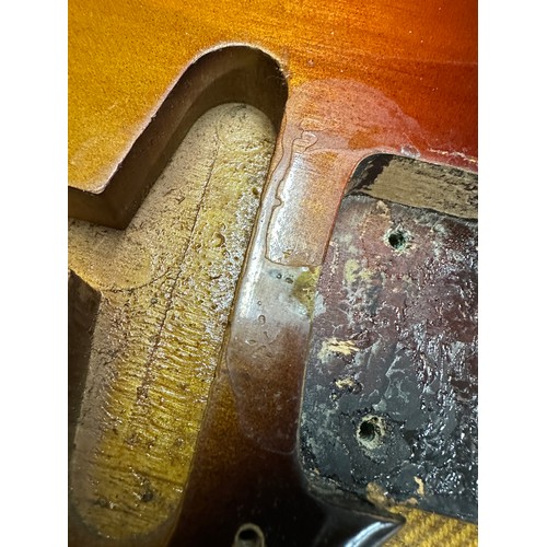 6 - 1959 Fender Stratocaster electric guitar, made in USA; Body: three-tone sunburst finished alder, som... 