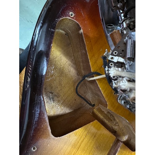 6 - 1959 Fender Stratocaster electric guitar, made in USA; Body: three-tone sunburst finished alder, som... 