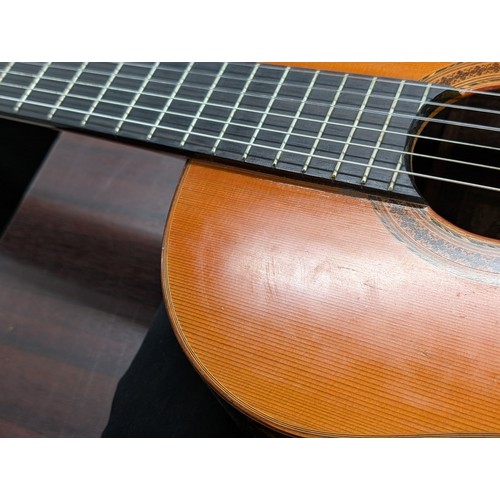 2282 - 1973 Ryoji Matsuoka 60 classical guitar, made in Japan; Back and sides: rosewood, light marks and we... 