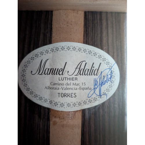 2277 - Manuel Adalid Torres Model classical guitar, made in Valencia, Spain; Back and sides: Indian rosewoo... 