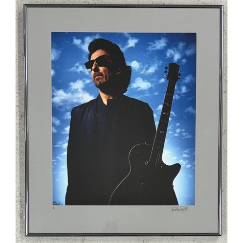 2 - Gered Mankowitz (born 1946) - George Harrison 'Man in Black' Cloud Nine album outtake, 1987, printed... 
