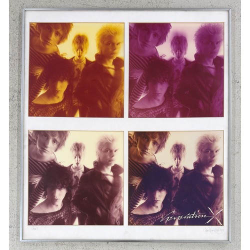 56 - Gered Mankowitz (born 1946) - Generation X cover portrait, 1977, a group of four Cibachrome colour p... 