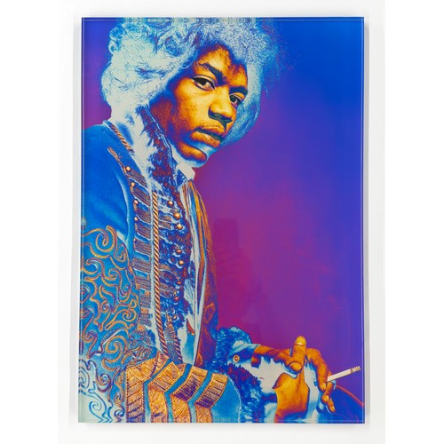 137 - Gered Mankowitz (born 1946) - Jimi Hendrix Smoking, Mason's Yard Studio, London, 1967, printed later... 