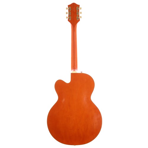 405 - 2015 Gretsch G6120-DE Duane Eddy semi-hollow body guitar, made in Japan; Body: laminated maple, oran... 
