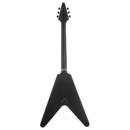 881 - 2003 Epiphone Gothic '58 Flying V electric guitar, satin black finish with sanding marks throughout,... 