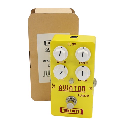 1582 - Tone City Aviator Flanger guitar pedal; together with a TC Electronic Zeus Drive Overdrive guitar pe... 
