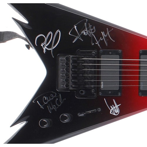 382 - Machine Head - autographed 2018 Jackson Phil Demmel Demmelition Pro Series King V electric guitar, m... 