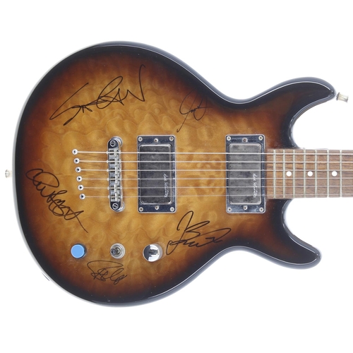 383 - Anthrax - Jackson JJ4 Scott Ian Signature electric guitar, sunburst quilted finish, with upgraded Da... 