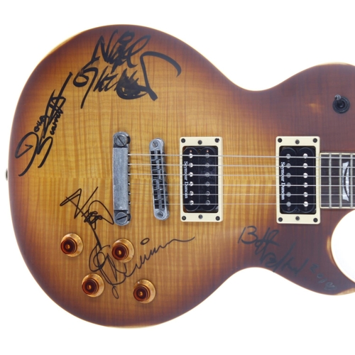 384 - Saxon - autographed 2012 VGS Eruption Pro electric guitar, sunburst finish, within gig bag*Signed fo... 