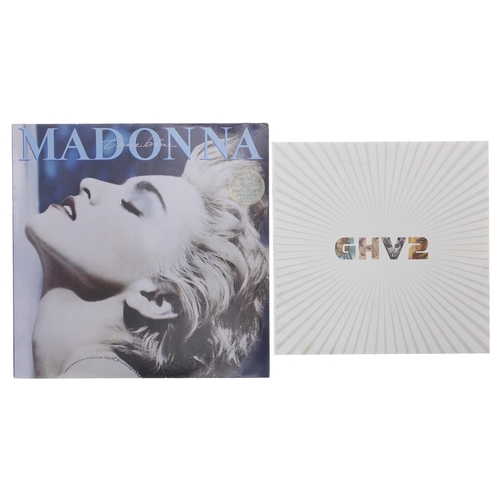 230 - Madonna - GHV2 promo CD (SAM00586); together with True Blue vinyl record (2)*From the Julia & Ge... 