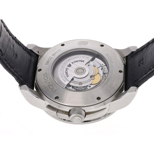 13 - Maurice Lacroix Pontos Décentrique Phases De Lune automatic stainless steel gentleman's wristwatch, ... 