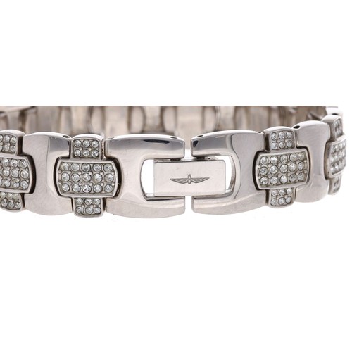 32 - Rotary Elite Quartz set silver (925) bracelet, width 12mm, 50.8gm, 7.00'' long approx... 