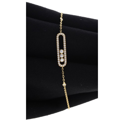 43 - Messika Move Baby Pavé 18ct yellow gold diamond bracelet, signed and numbered model no. A92759, 3.9g... 
