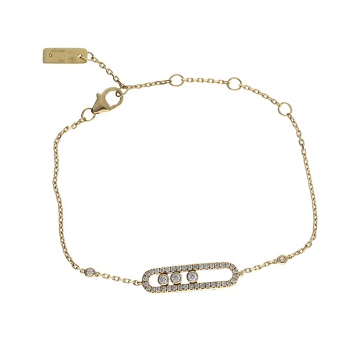43 - Messika Move Baby Pavé 18ct yellow gold diamond bracelet, signed and numbered model no. A92759, 3.9g... 