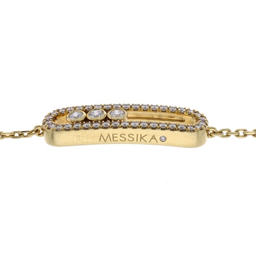 43 - Messika Move Baby Pavé 18ct yellow gold diamond bracelet, signed and numbered model no. A92759, 3.9g... 