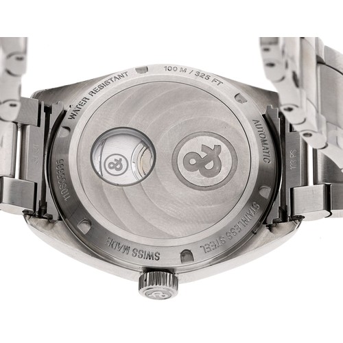 15 - Bell & Ross Vintage 123 automatic stainless steel gentleman's wristwatch, silvered dial with Ara... 