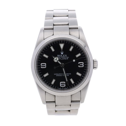 1 - Rolex Oyster Perpetual Explorer stainless steel gentleman's wristwatch, reference no. 114270, serial... 