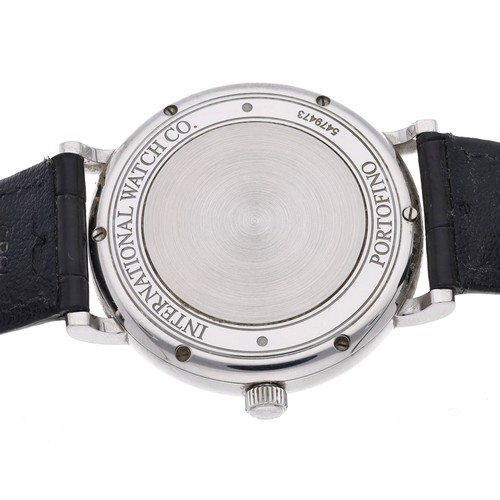 9 - IWC (International Watch Co.) Shaffhausen Portofino automatic stainless steel gentleman's wristwatch... 