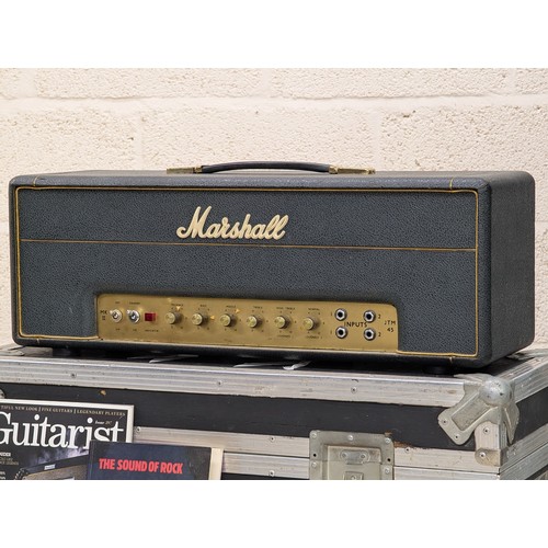 Marshall JTM45 MK II PA amplifier head, made in England, late 1964 / early 1965, within heavy duty flight case