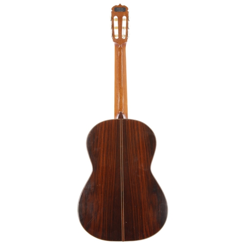 2436 - 1970s Moridaira Model 846 classical guitar, made in Japan; Back and sides: laminated rosewood, vario... 