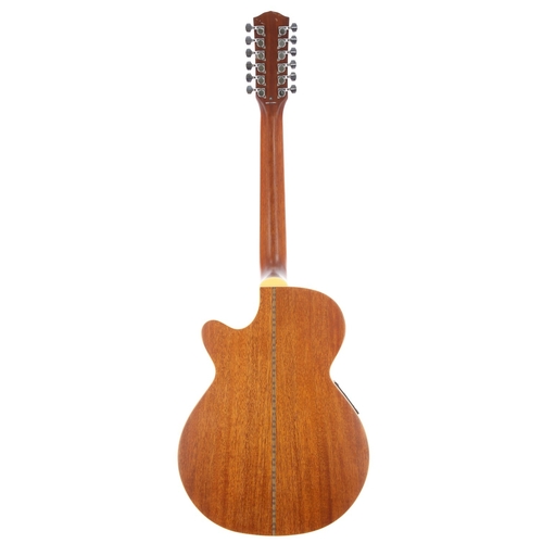 873 - 2001 Fender GA-12CE twelve string electro-acoustic guitar, within Yamaha branded Hiscox hard case... 