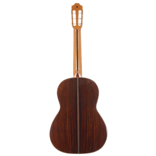 2424 - Keller Artesanos JK90 classical guitar, made in Spain, with rosewood back and sides, spruce top, ced... 