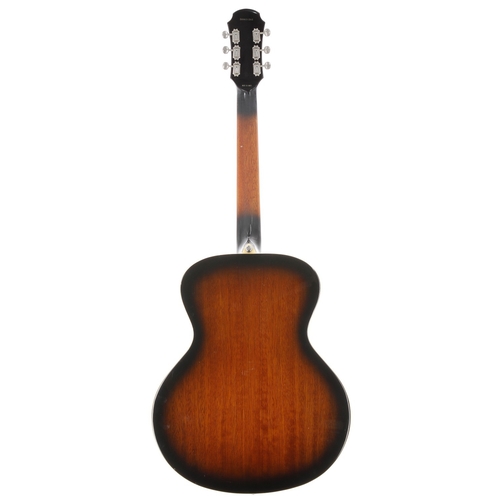 921 - 2000 Aria FA-50 hollow body electric guitar, made in Korea, two-tone sunburst finish, finish strippe... 