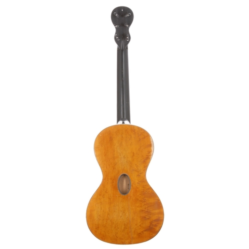 2409 - 19th century French double table guitar by and branded Maccard to the back of the inner table; Back ... 