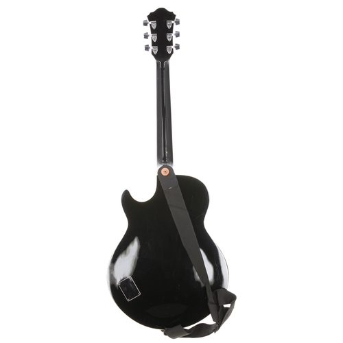 377 - Billy Duffy interest - 1984 Ibanez AE Series AE410BK hybrid electric guitar, made in Japan, ser. no.... 