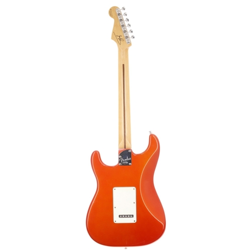 403 - Custom Build Stratocaster electric guitar comprising various Fender parts; Body: tangerine orange fi... 
