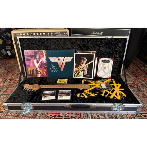 388 - 2019 EVH Guitars Eddie Van Halen '79 Bumblebee Masterbuilt Limited Edition electric guitar, made in ... 