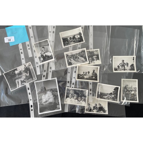 38 - Group of photographs - Jacqueline du Pré at a young age, including with Hilary, the whole family, on... 