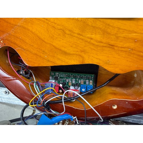 353 - Mark Griffiths - 1989 Ernie Ball Music Man Stingray 5 bass guitar, made in USA; Body: sunburst finis... 