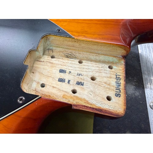 353 - Mark Griffiths - 1989 Ernie Ball Music Man Stingray 5 bass guitar, made in USA; Body: sunburst finis... 
