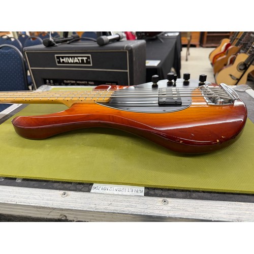 353 - Mark Griffiths - 1989 Ernie Ball Music Man Stingray 5 bass guitar, made in USA; Body: sunburst finis... 