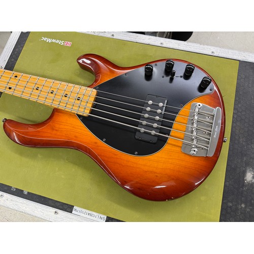 353 - Mark Griffiths - 1989 Ernie Ball Music Man Stingray 5 bass guitar, made in USA; Body: sunburst finis... 