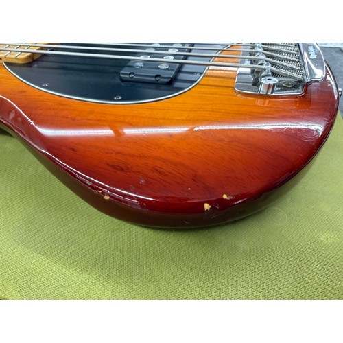 353 - Mark Griffiths - 1989 Ernie Ball Music Man Stingray 5 bass guitar, made in USA; Body: sunburst finis... 